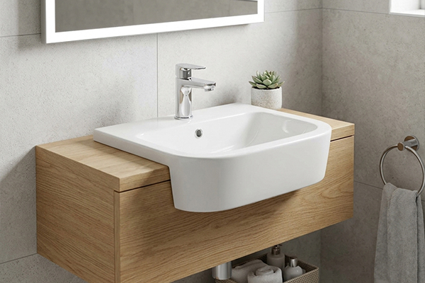 Semi Recessed Basin